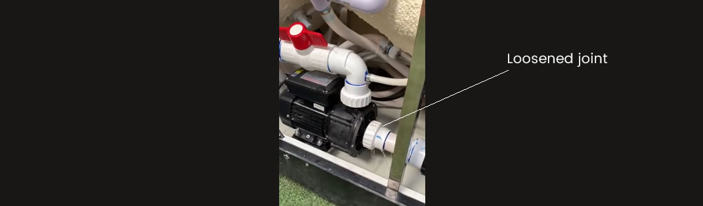 loosened hot tub circulation pump