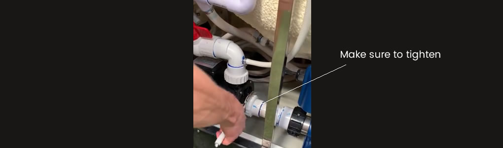 tightening hot tub circulation pump